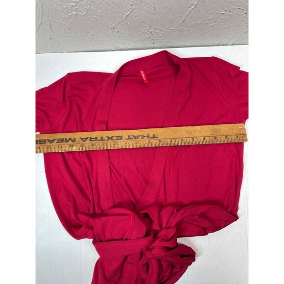 Ruby Ribbon Womens Wrap Dress Shawl Collar Belted Evening Midi Formal Size Small - Picture 5 of 5